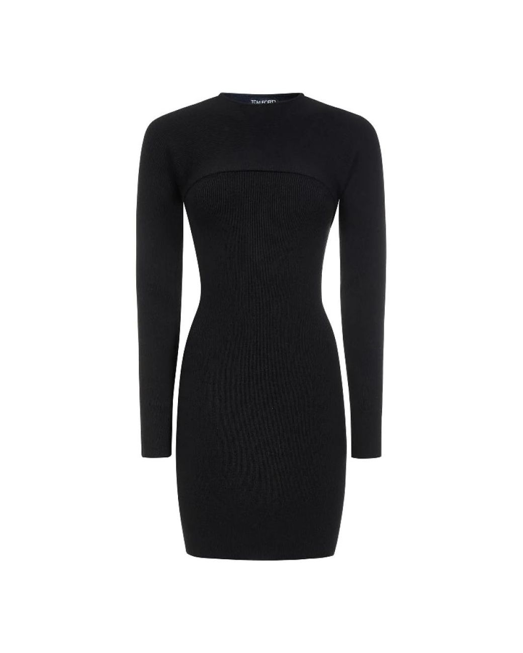 Tom Ford Kleedjes ,Zwart ,Wol Elegante Gebreide Jurk in het Black