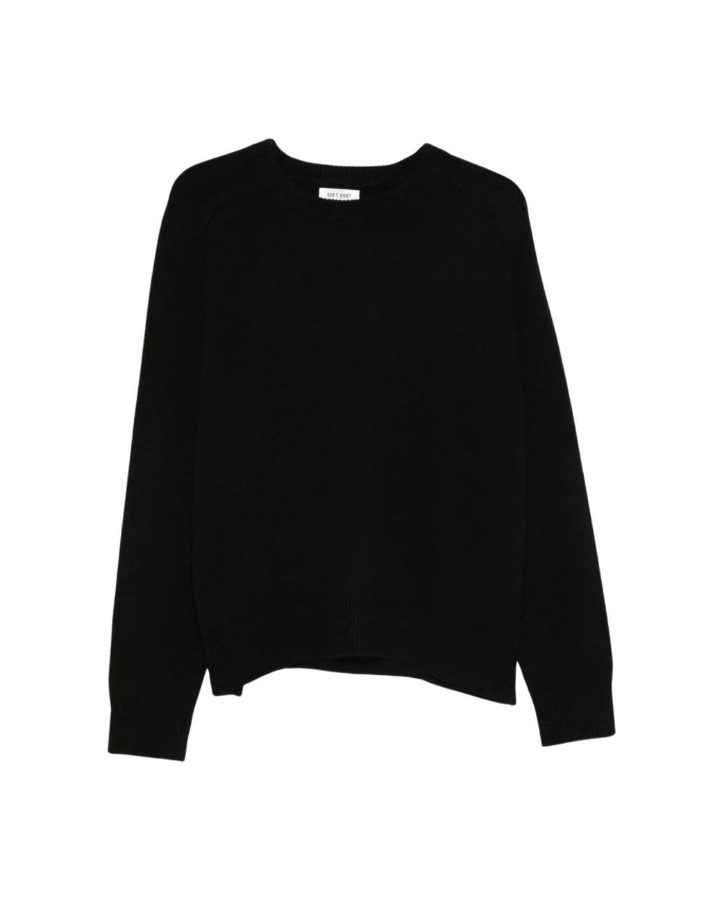 Soft Goat Black Round-Neck Knitwear