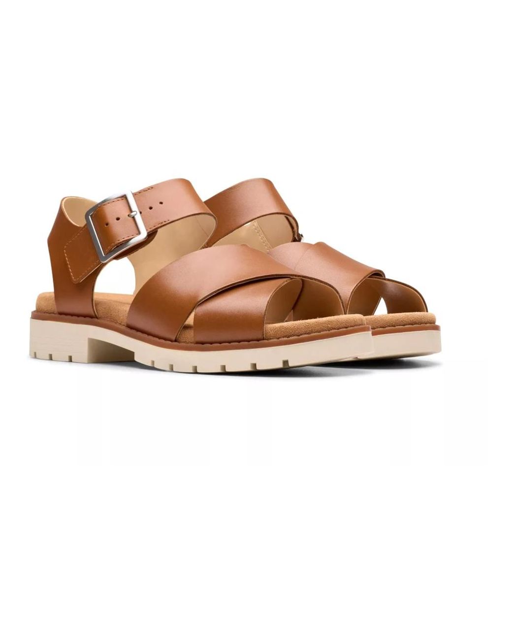 Flat Sandals di Clarks in Brown