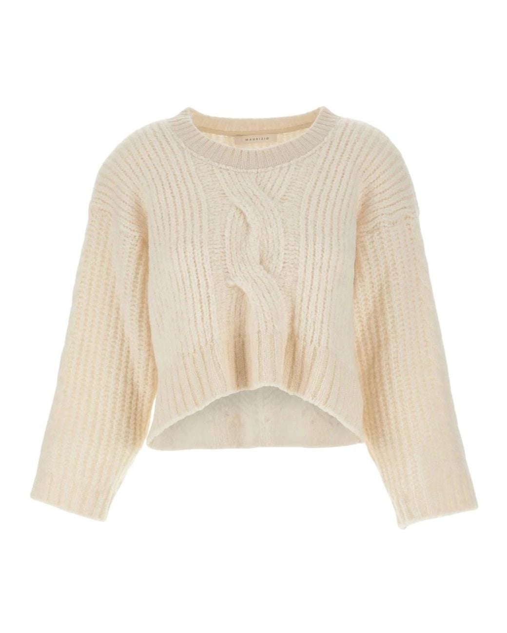 Maurizio Mykonos Natural Round-Neck Knitwear
