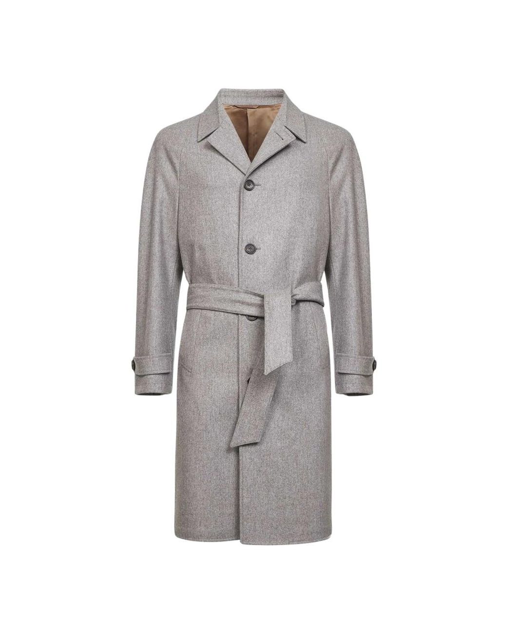 D4.0 Gray Belted Coats for men