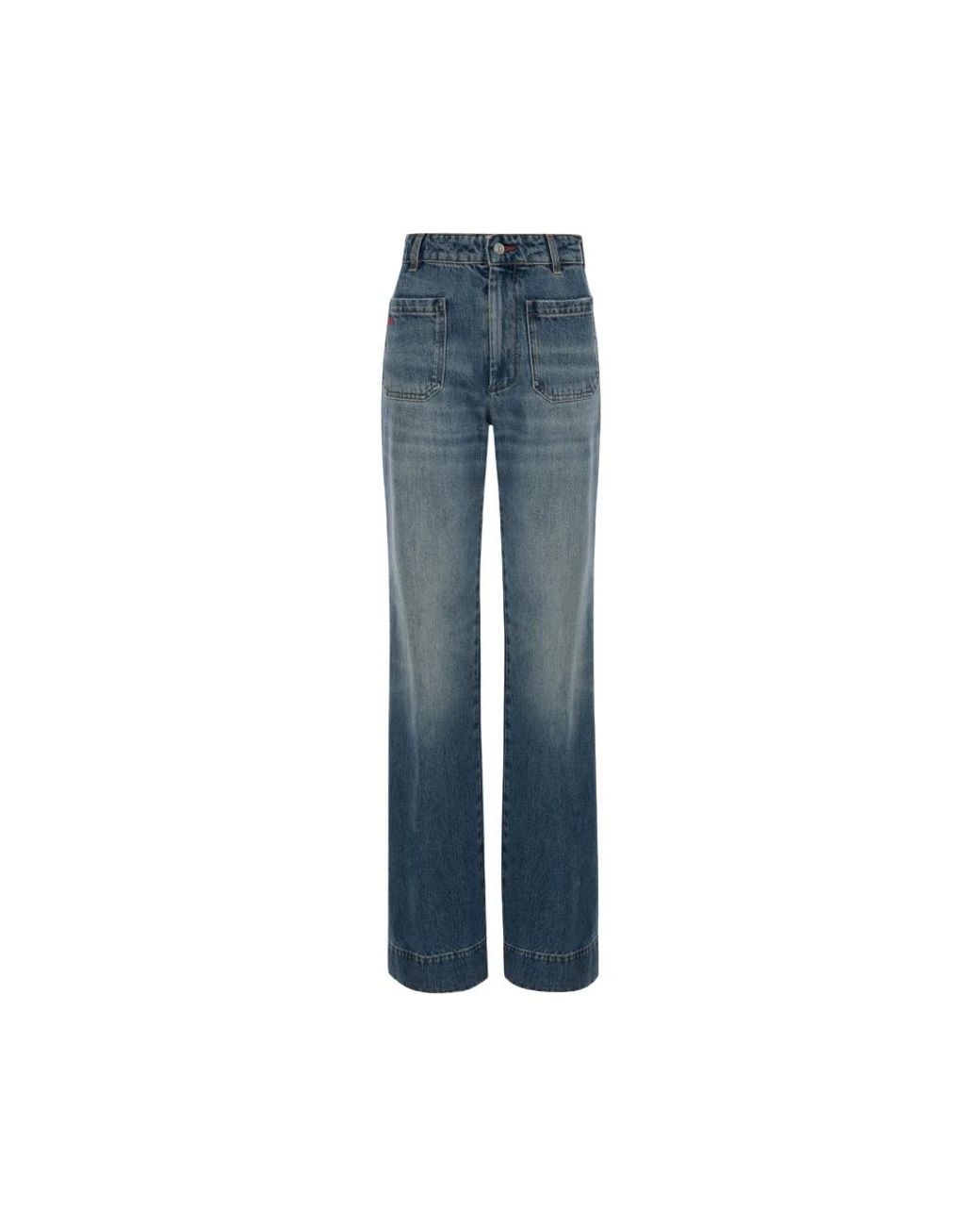 Victoria Beckham Blue Straight Fit Jeans