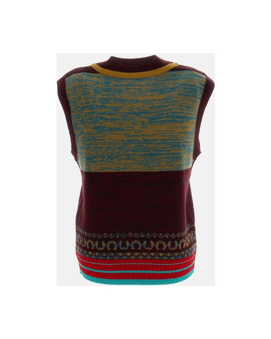 Dries Van Noten Red V-Neck Knitwear