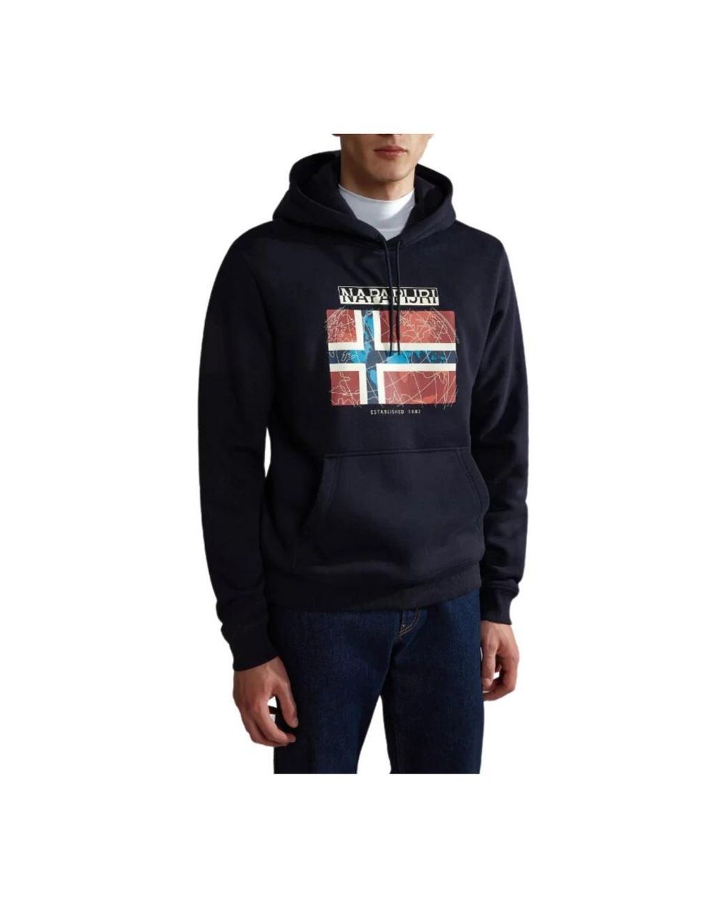 Napapijri Blue Hoodies for men