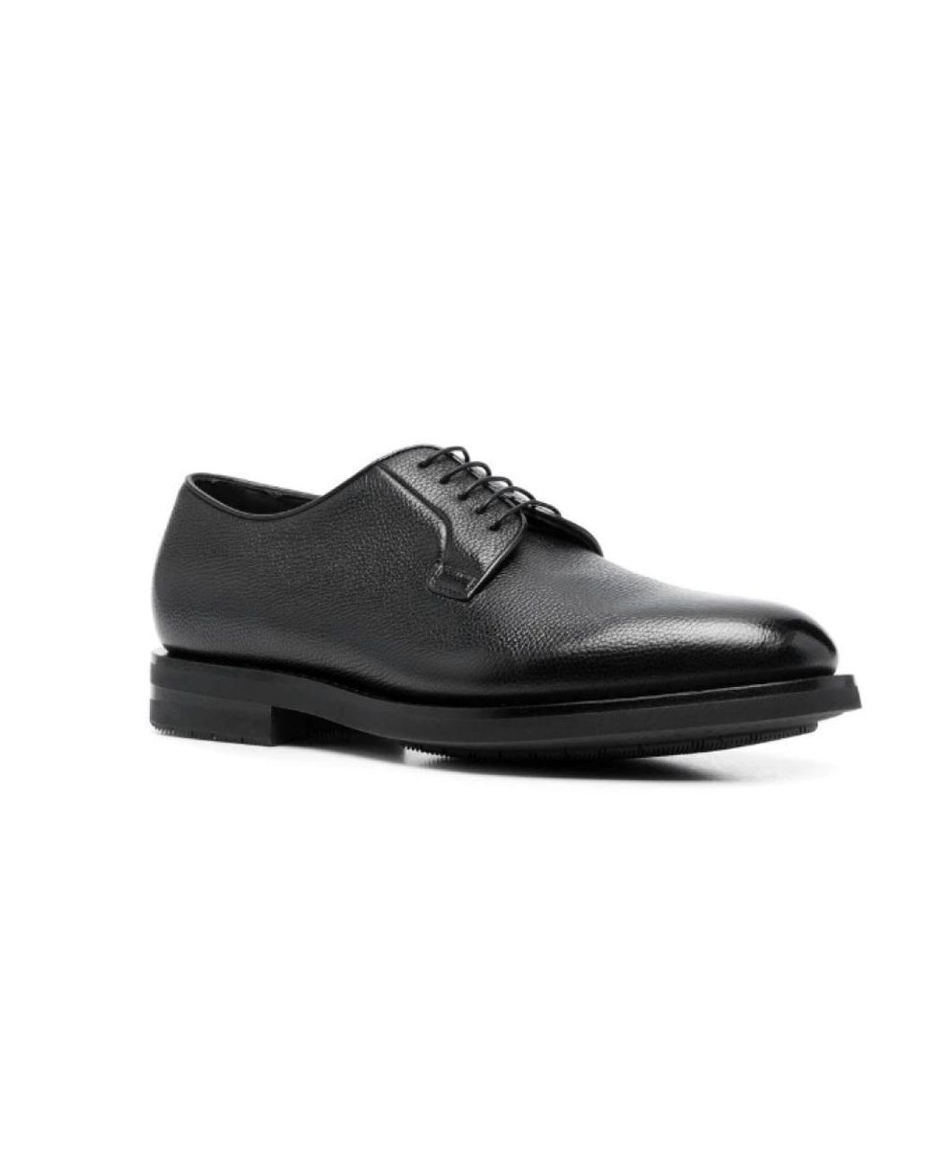 Santoni Black Dress Shoes for men