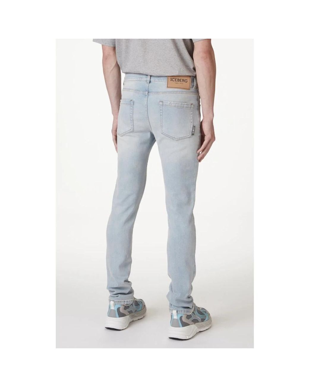 Iceberg Blue Slim Fit Jeans for men