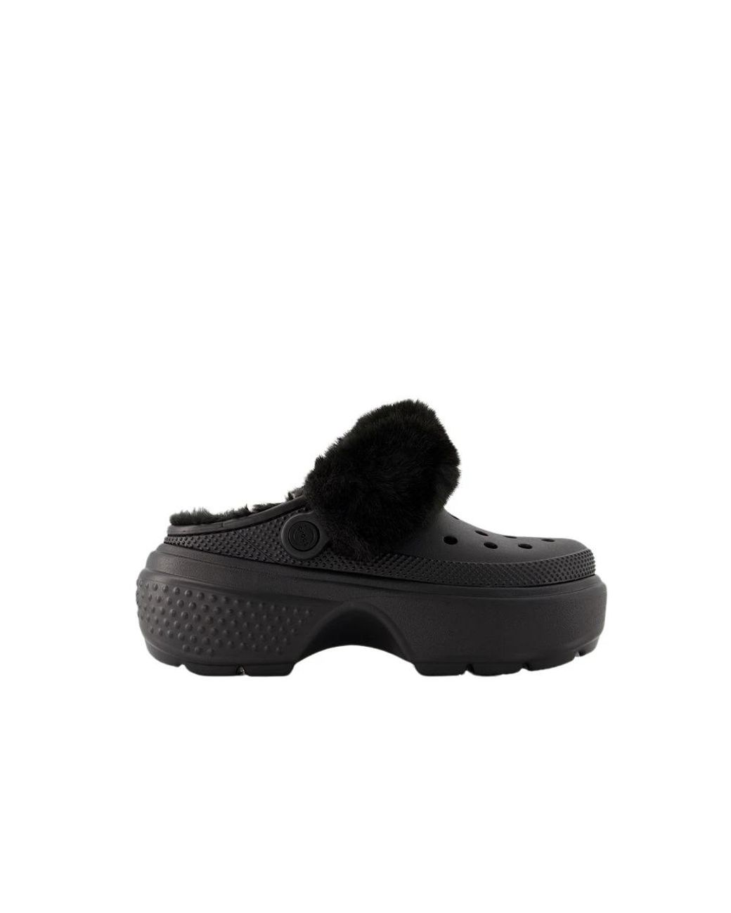 CROCSTM Black Stomp Lined Mules