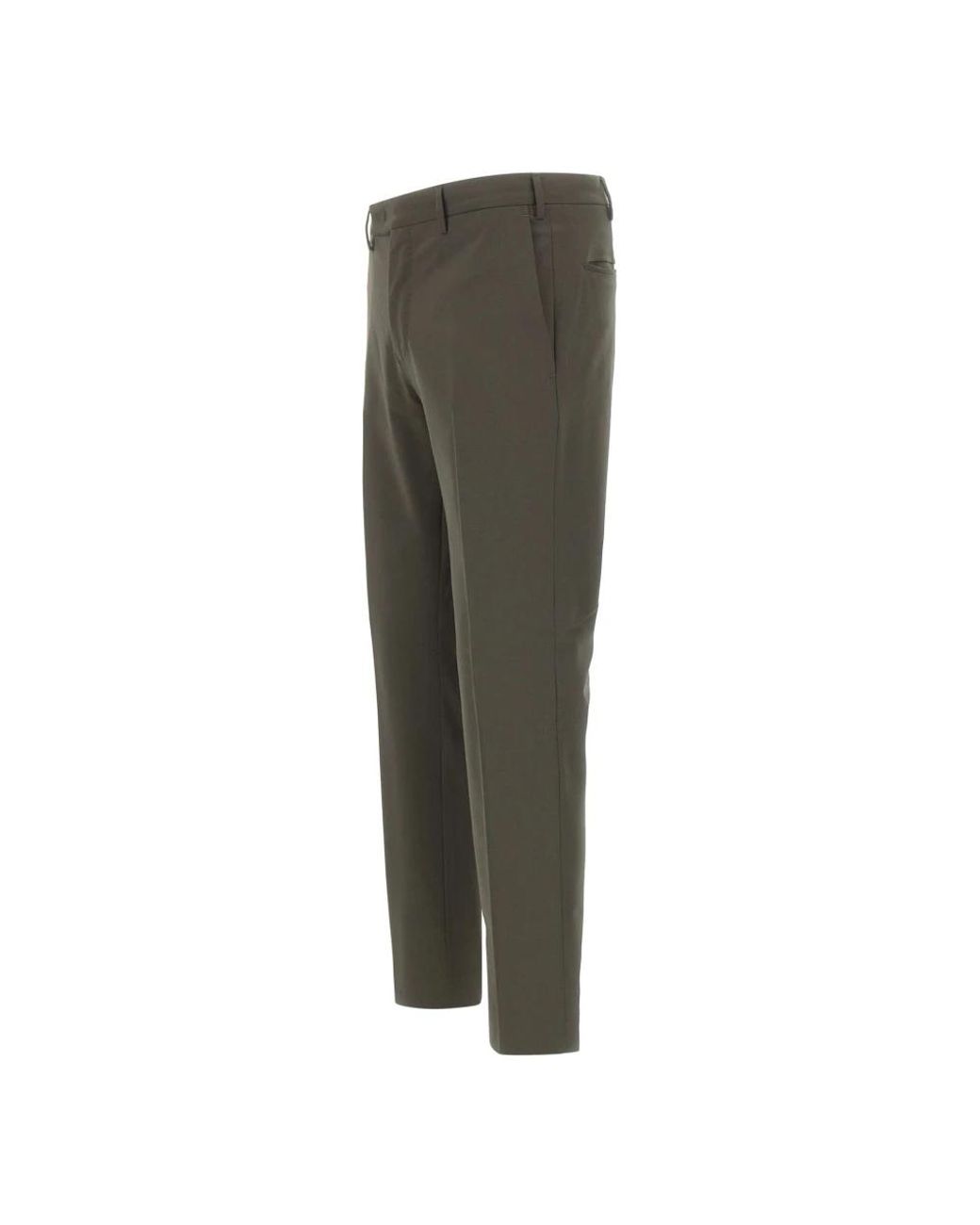 PT Torino Gray Straight Trousers for men