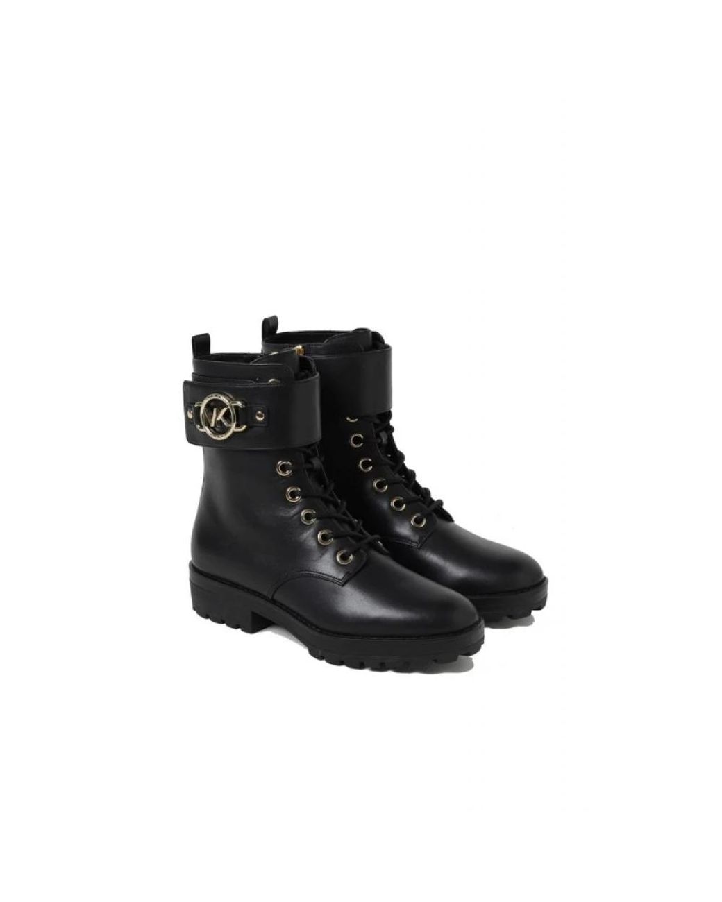Michael Kors Black Rory Leder Combat Boot