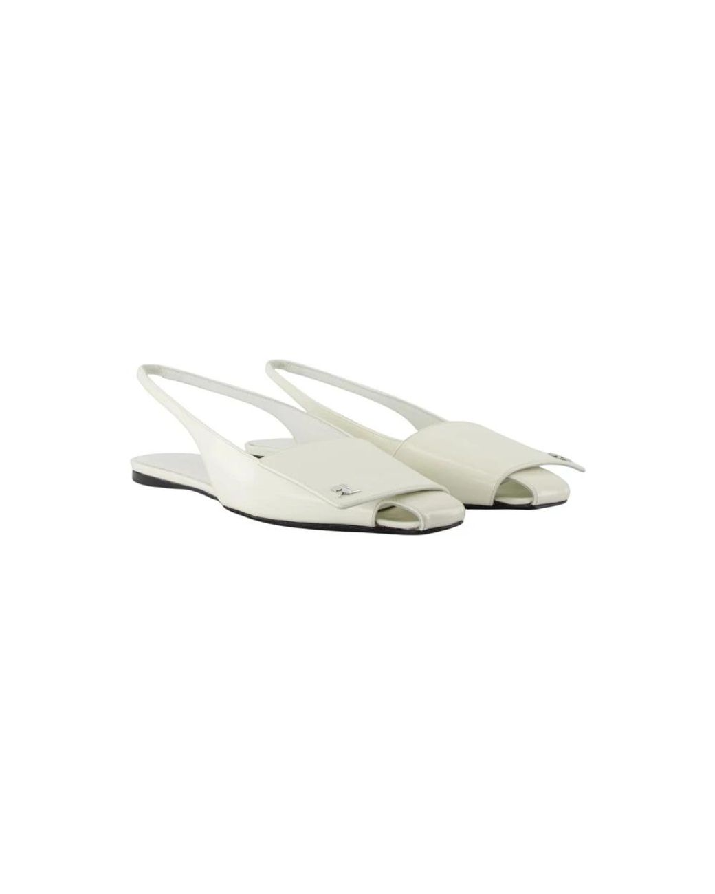 Courreges White Ballerina Shoes
