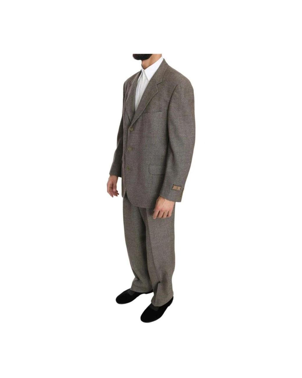 Fendi Gray Single Breasted Suits for men