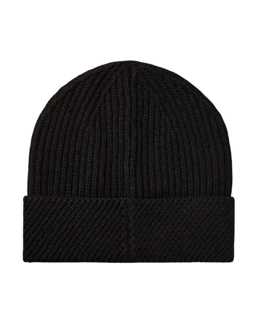 Calvin Klein Black Metal Wool Beanie