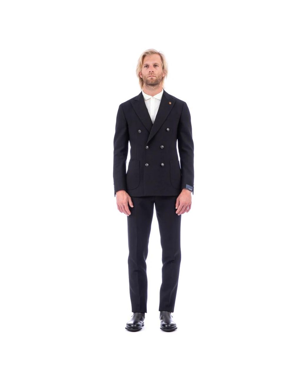Lardini Double Breasted Suits in het Blue voor heren