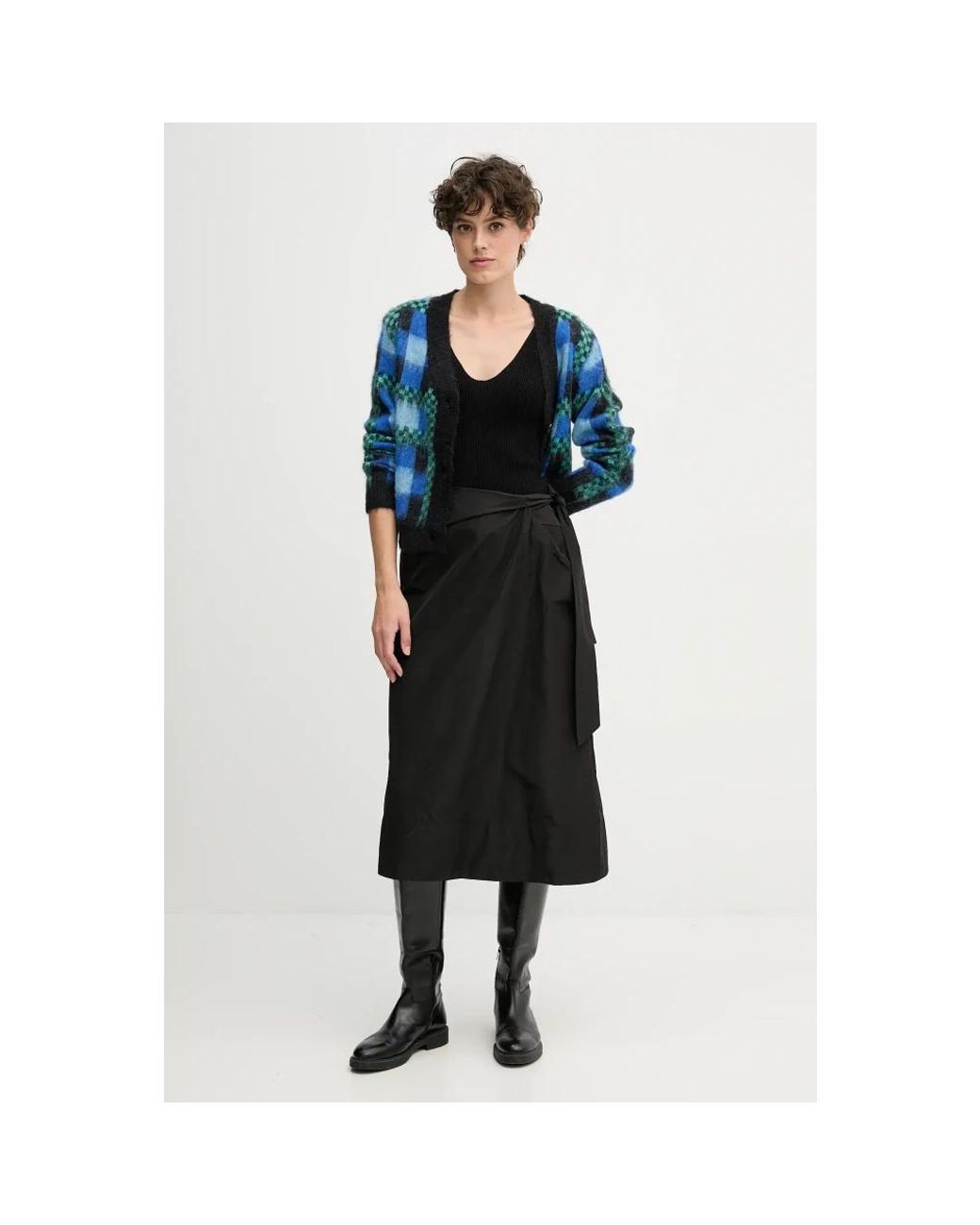 Midi Skirts Sandro Ferrone de color Black