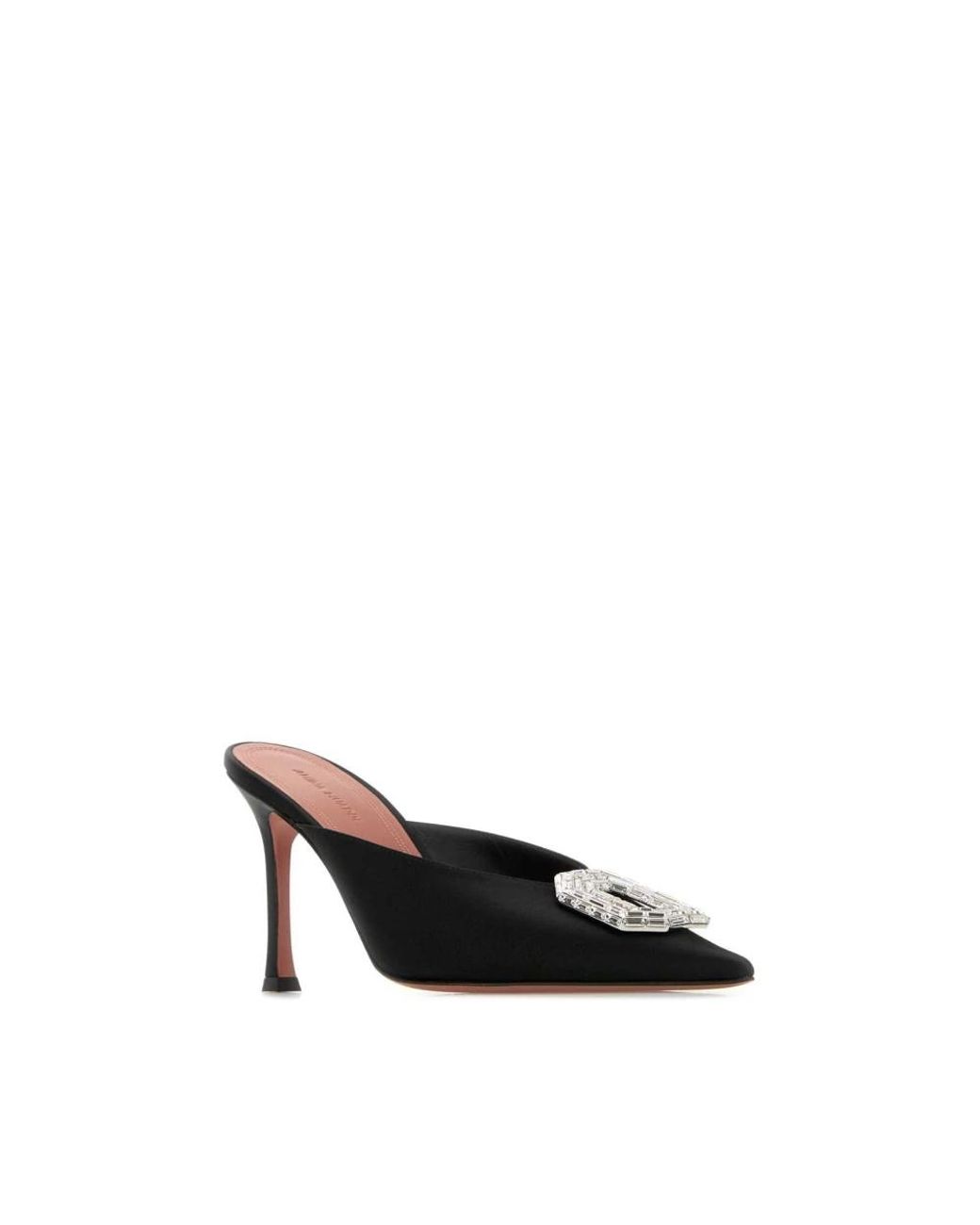 AMINA MUADDI Black Heeled Mules