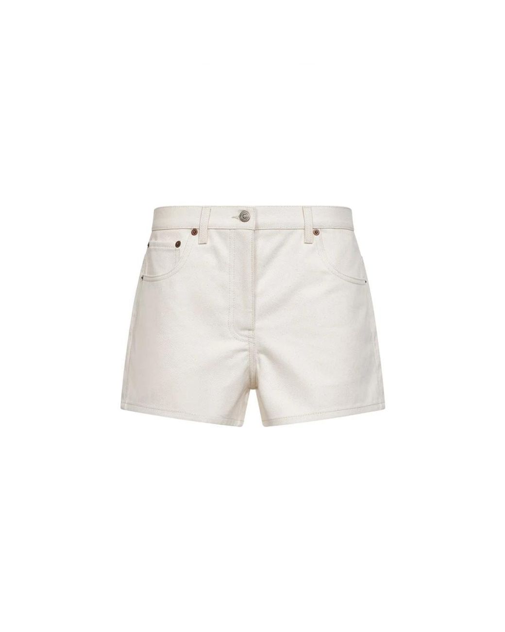 Valentino White Denim Shorts