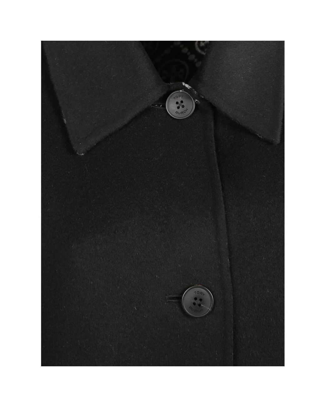 Tory Burch Black Single-Breasted Coats
