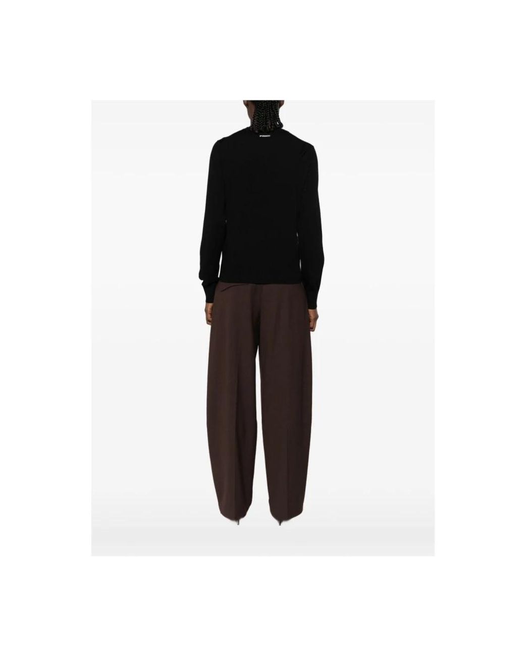 Pinko Black Round-Neck Knitwear