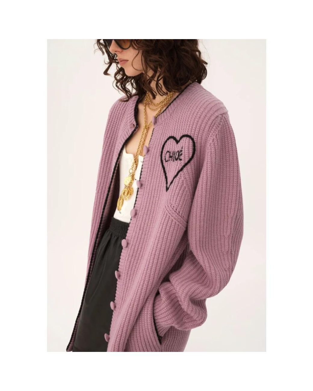 Cardigans Chloé de color Purple