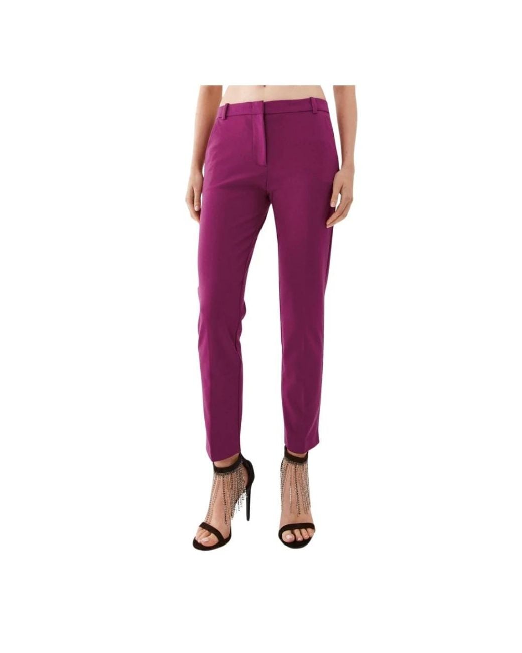 Pinko Purple Slim-Fit Trousers