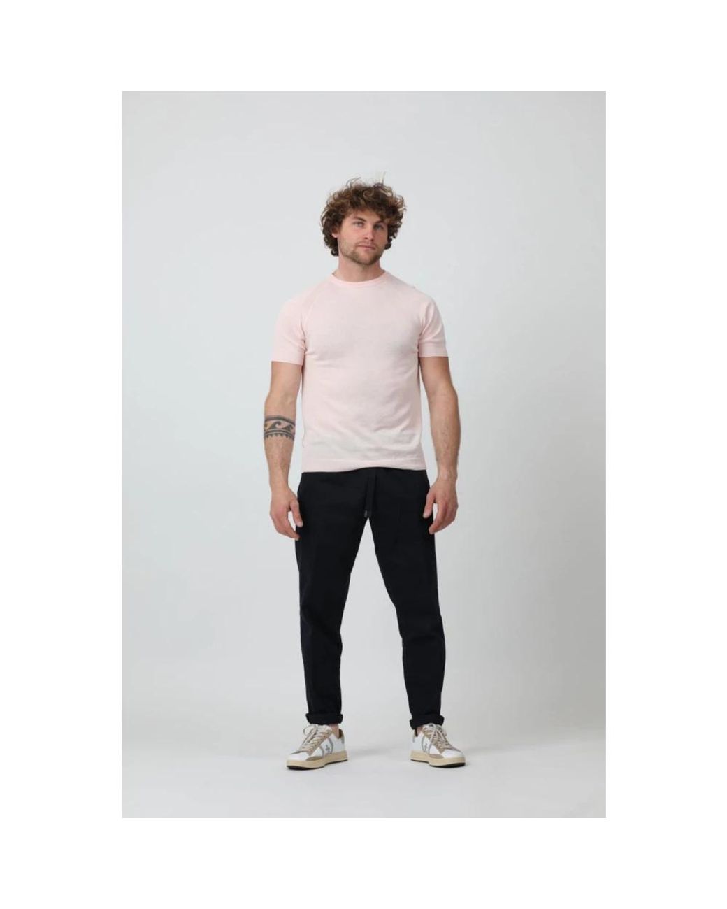 White Sand Gray Slim-Fit Trousers for men