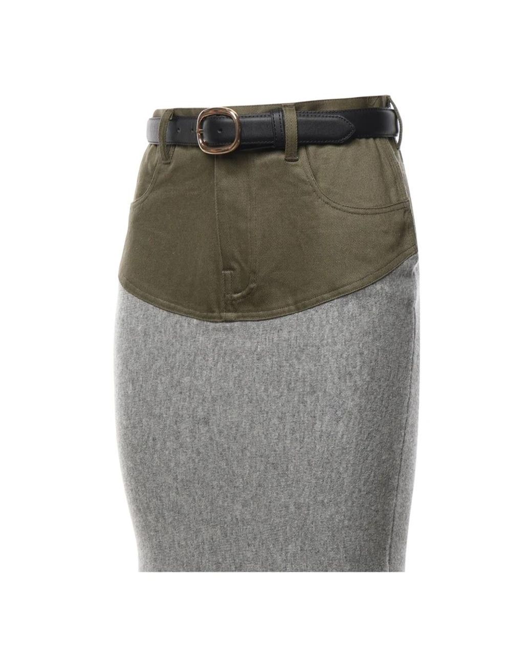 Self-Portrait Gray Midi Skirts