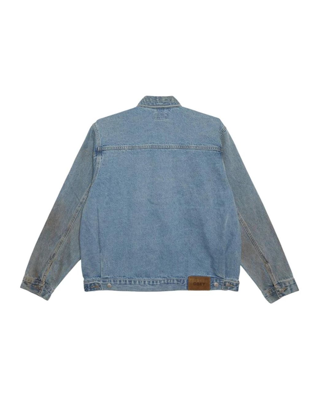 Obey Base Trucker Jacket in Blue für Herren