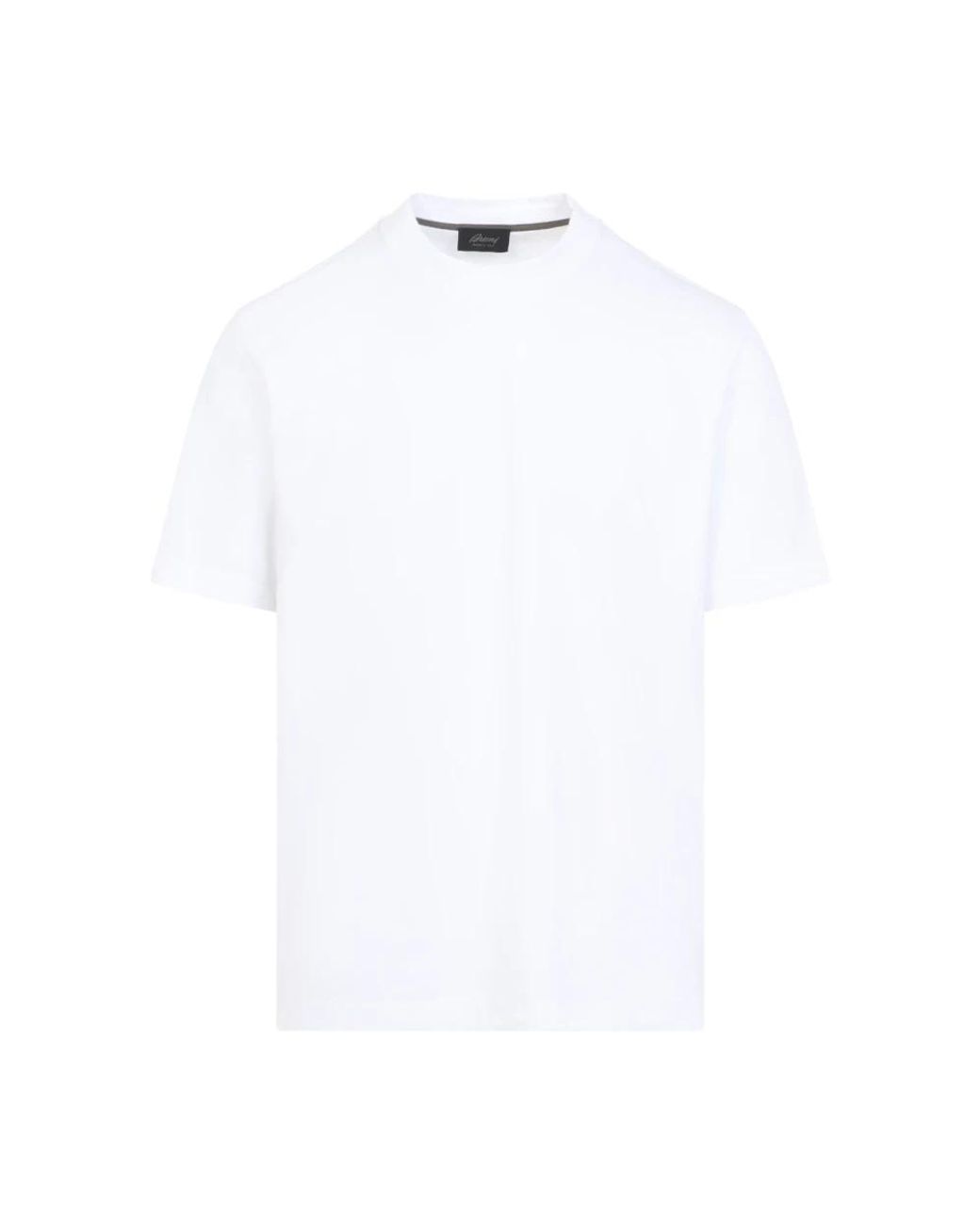 Brioni Katoenen Jersey T-Shirt in het White voor heren