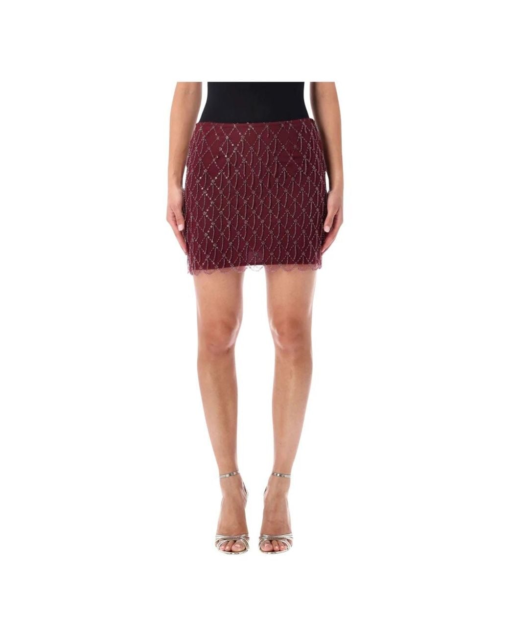 ROTATE BIRGER CHRISTENSEN Red Short Skirts