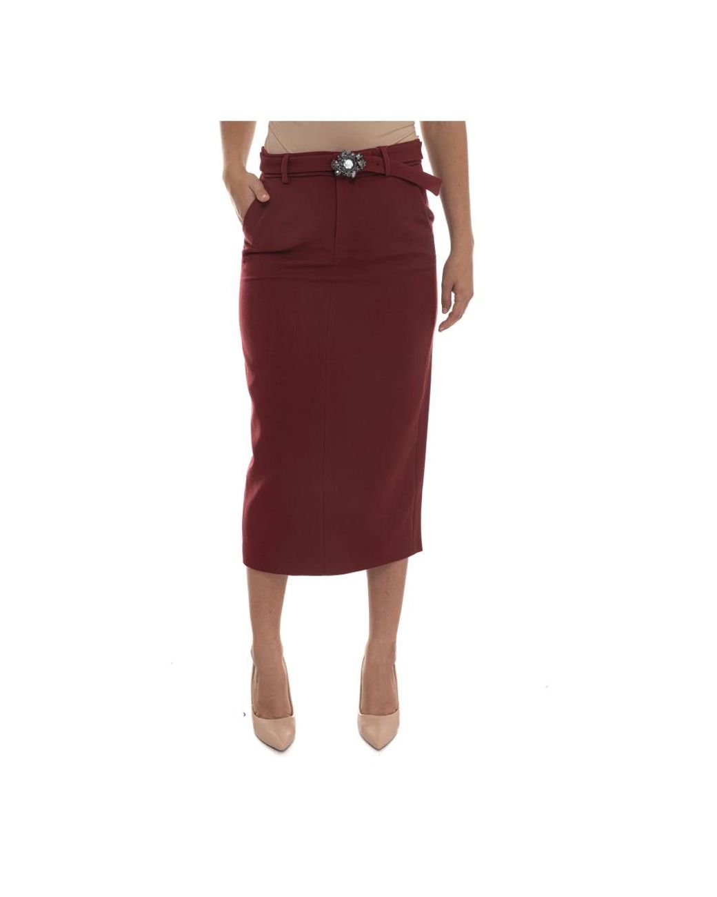 Liu Jo Rokken ,Rood ,Polyester Midi-Rok in het Red