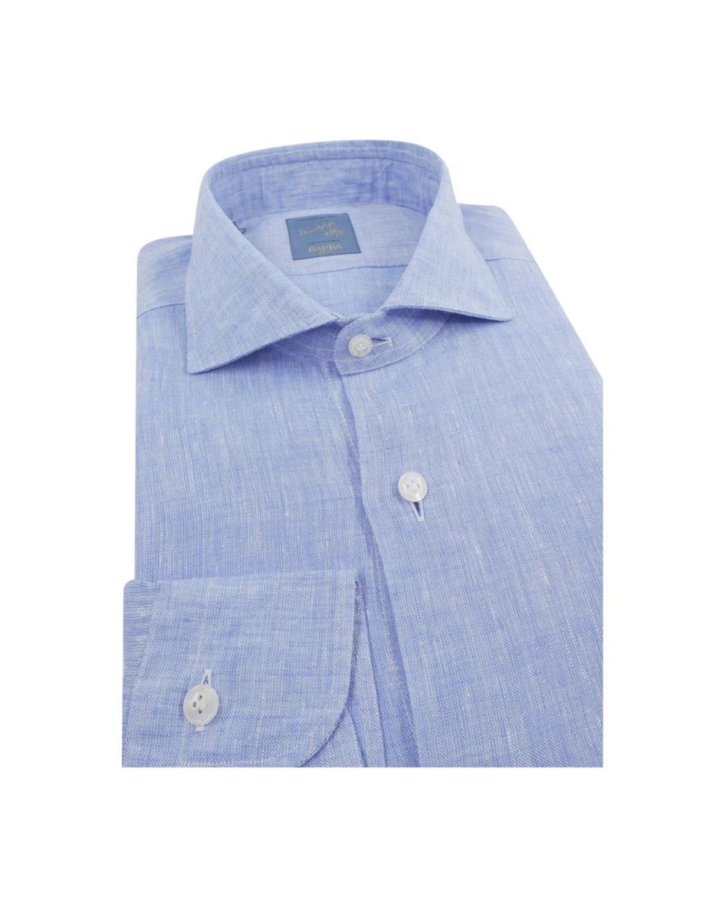 Barba Napoli Blue Formal Shirts for men