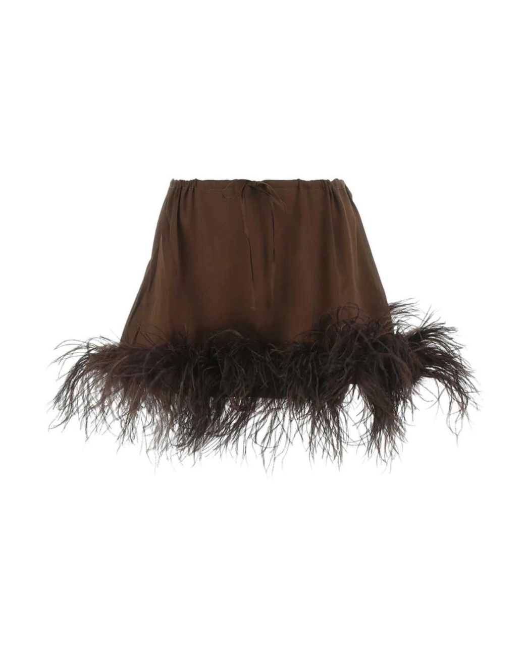 Oseree Rokken ,Bruin ,Satijn Satijnen Lingerie Mini Rok in het Brown