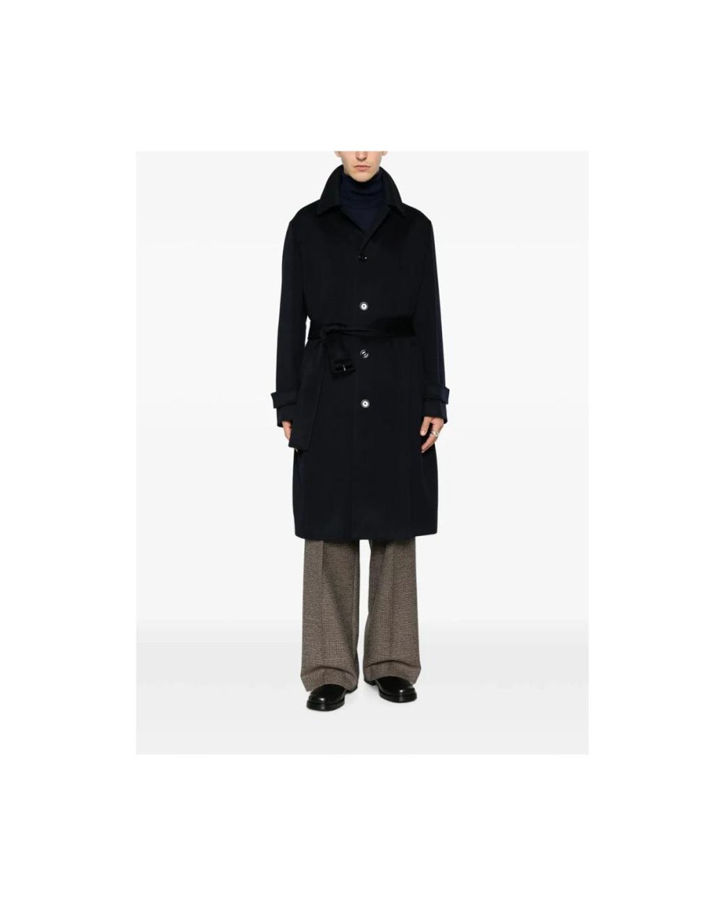 Lardini Black Trench Coats for men