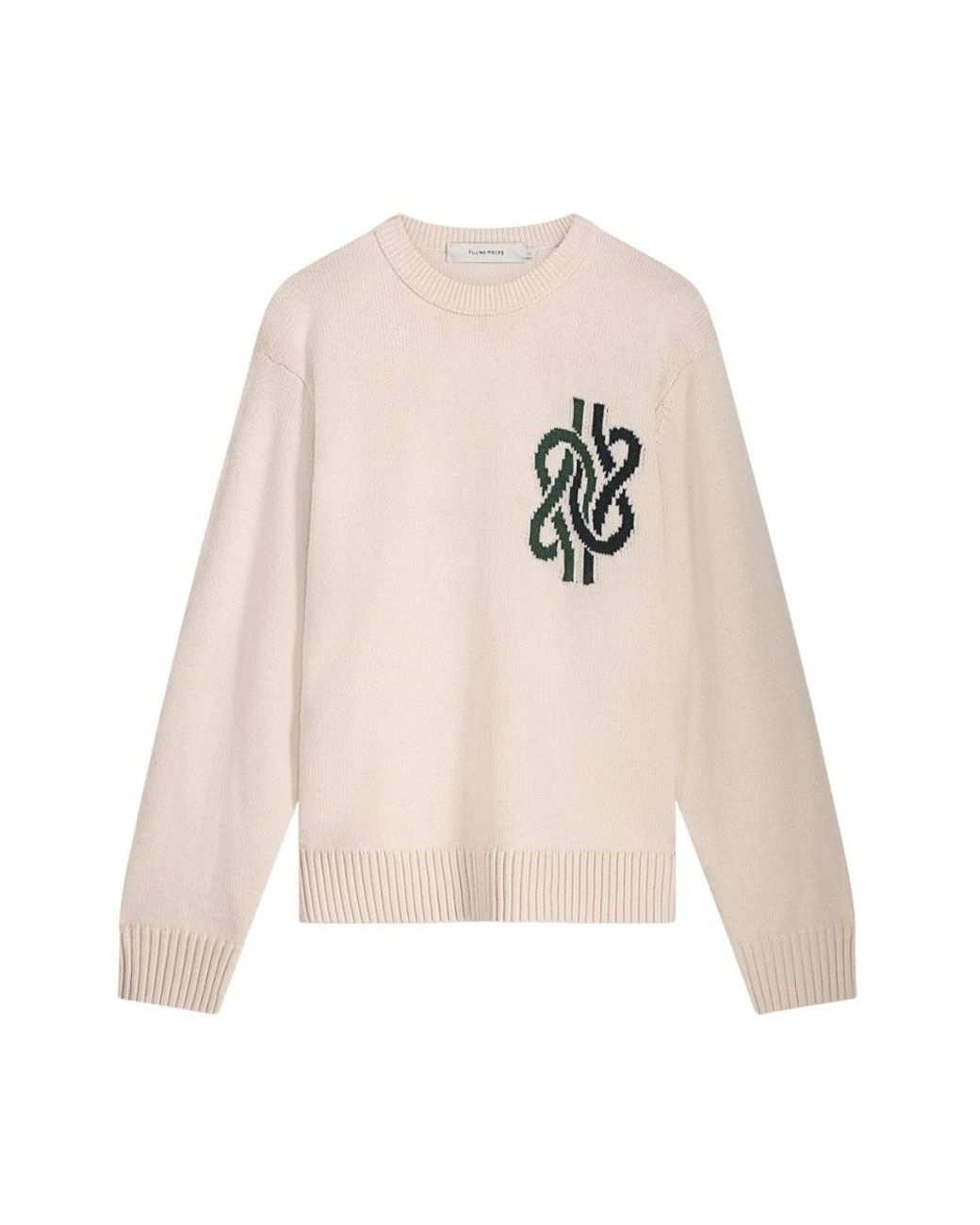 Filling Pieces White Round-Neck Knitwear for men