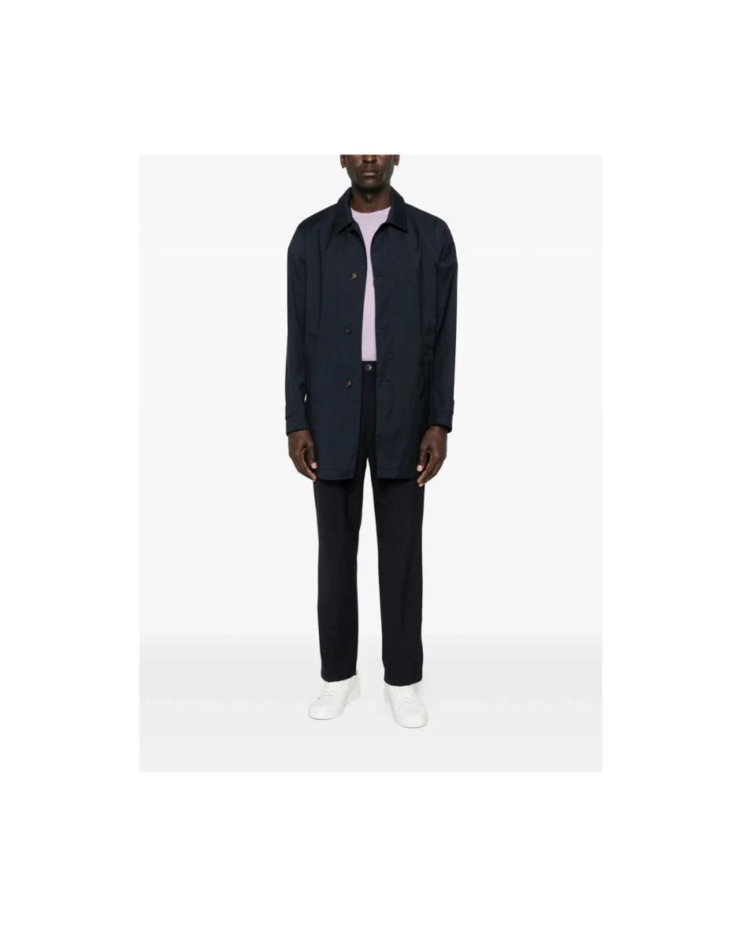 Single-Breasted Coats Herno pour homme en coloris Black