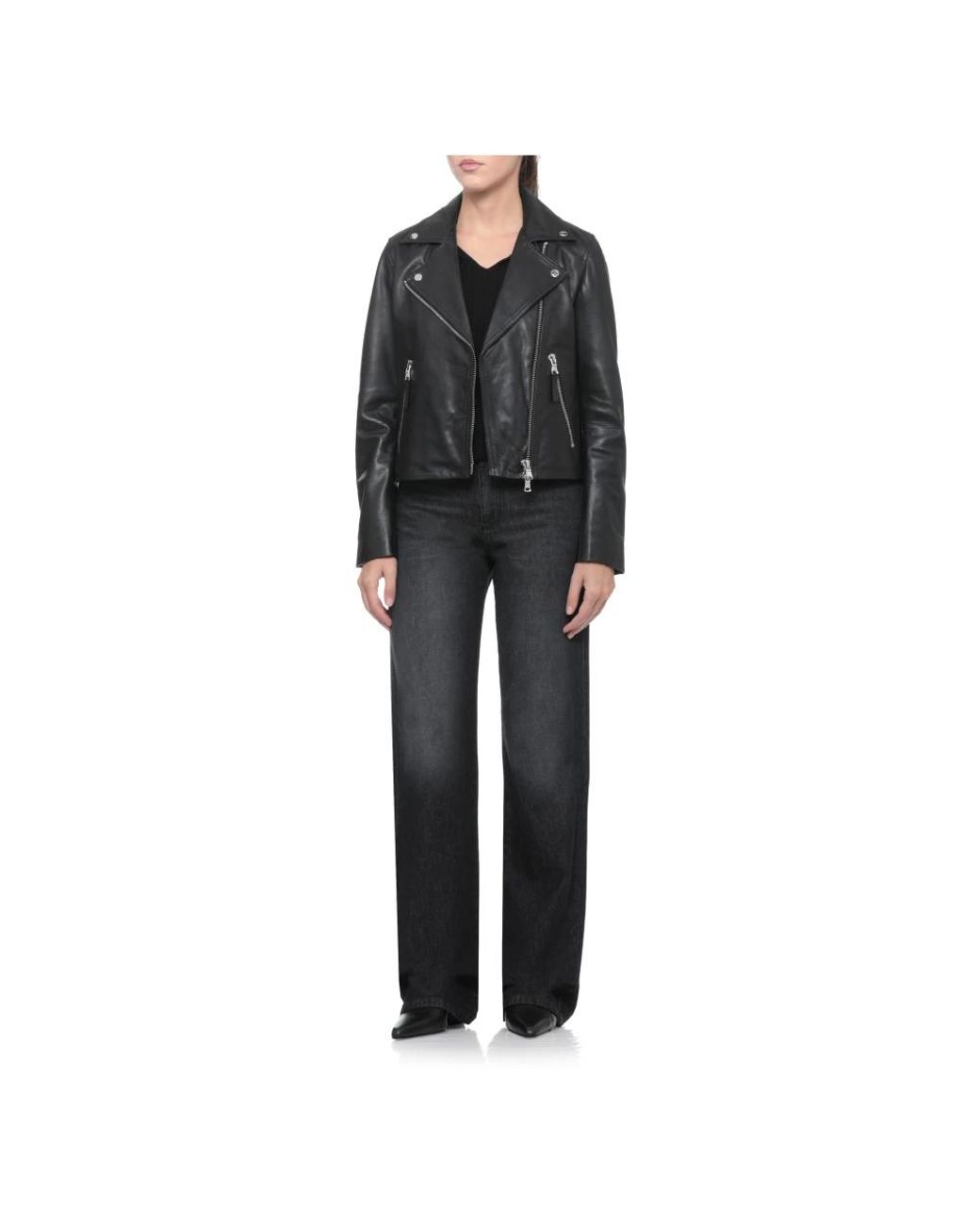 Leather Jackets Bully de color Black
