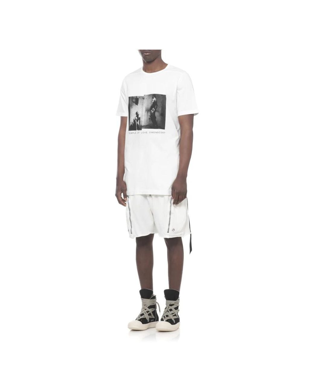 Rick Owens White T-Shirts for men