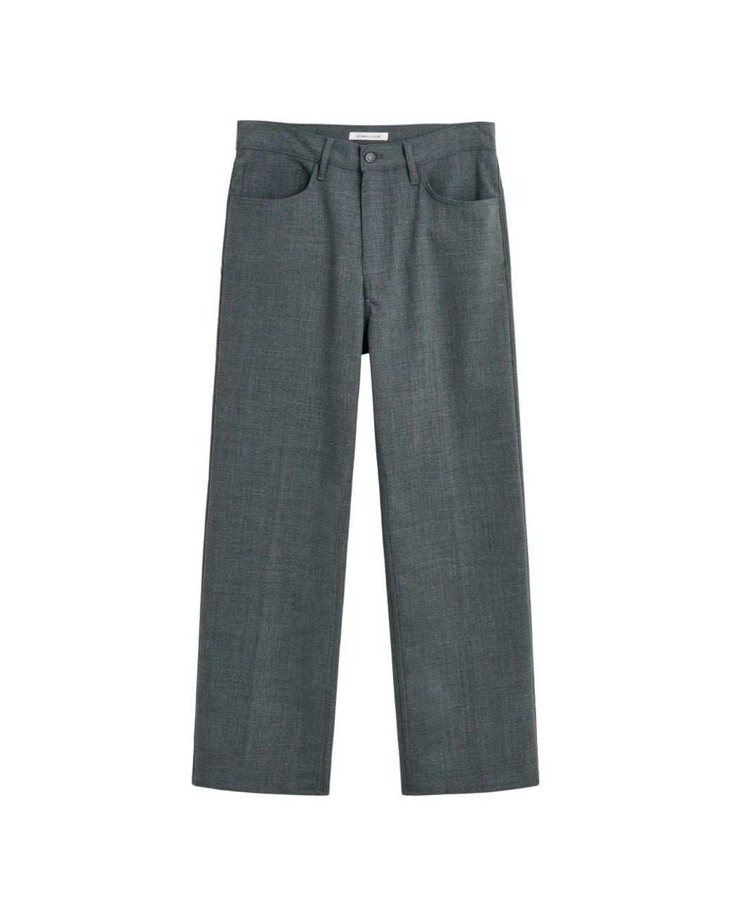 sunflower Gray Straight Trousers for men