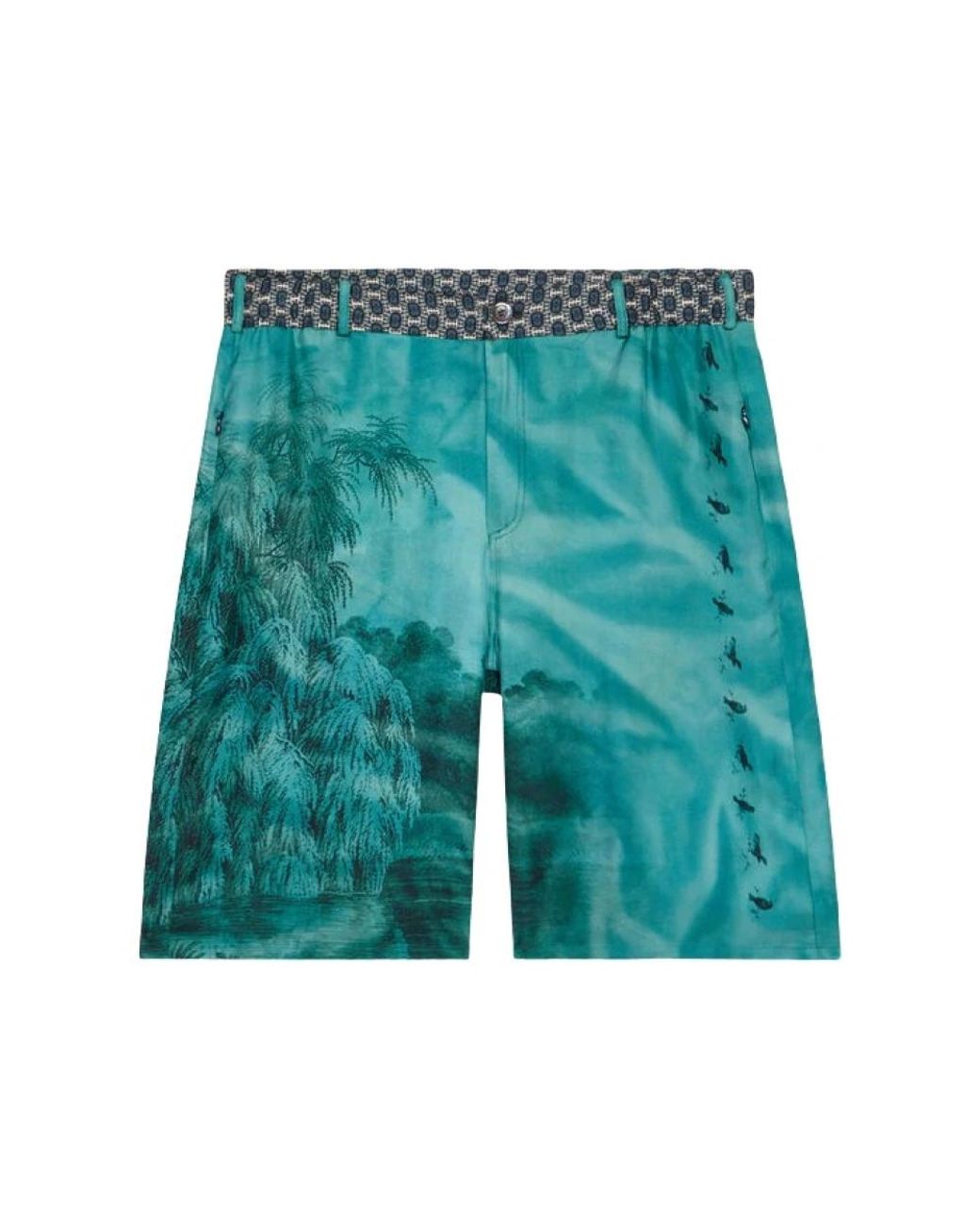 Pierre Louis Mascia Green Casual Shorts for men