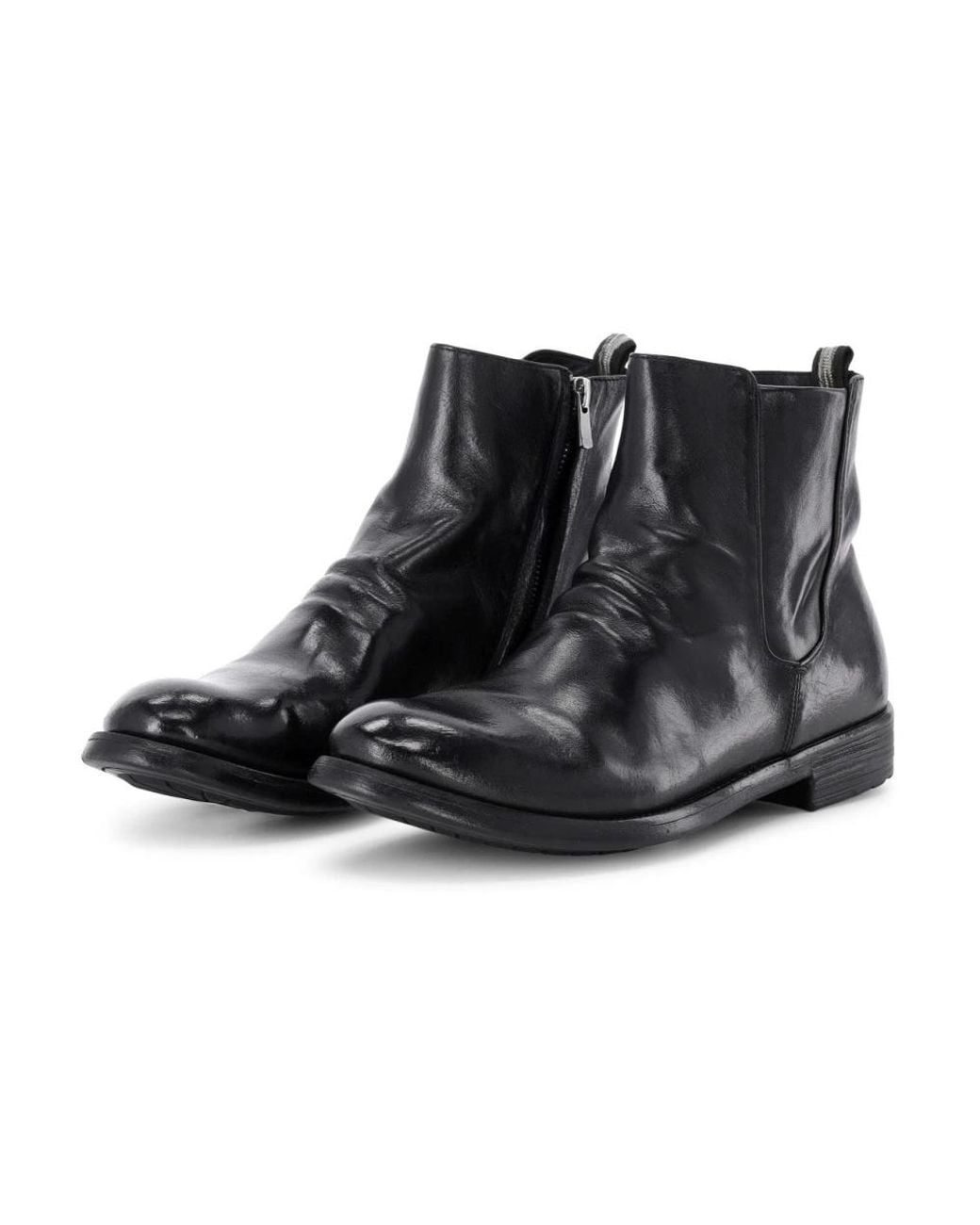 Officine Creative Black Ankle Boots for men