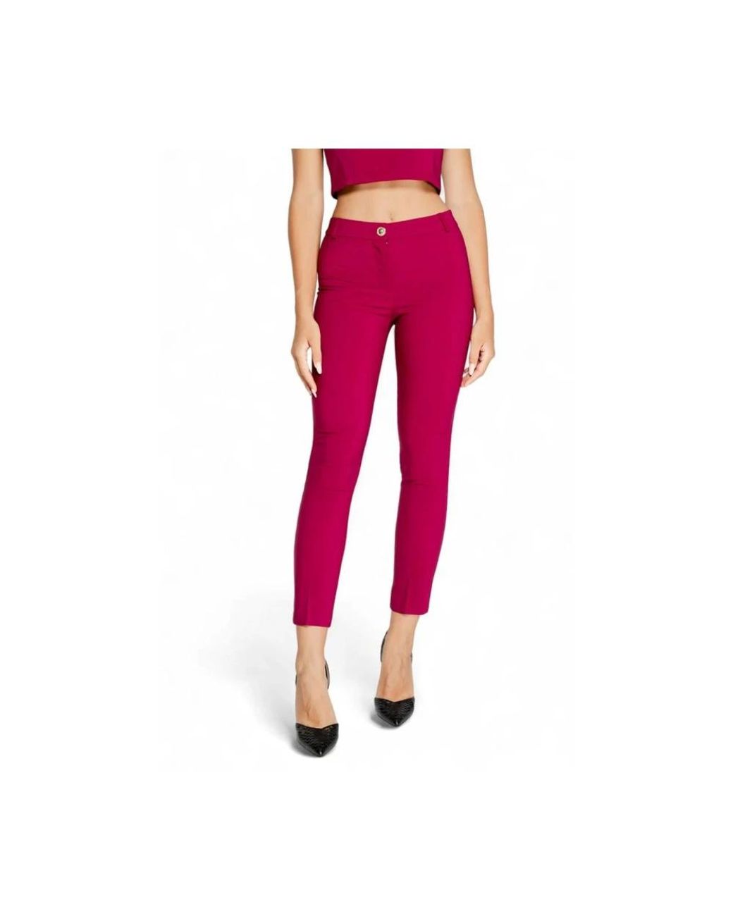 Rinascimento Cropped Trousers in het Red