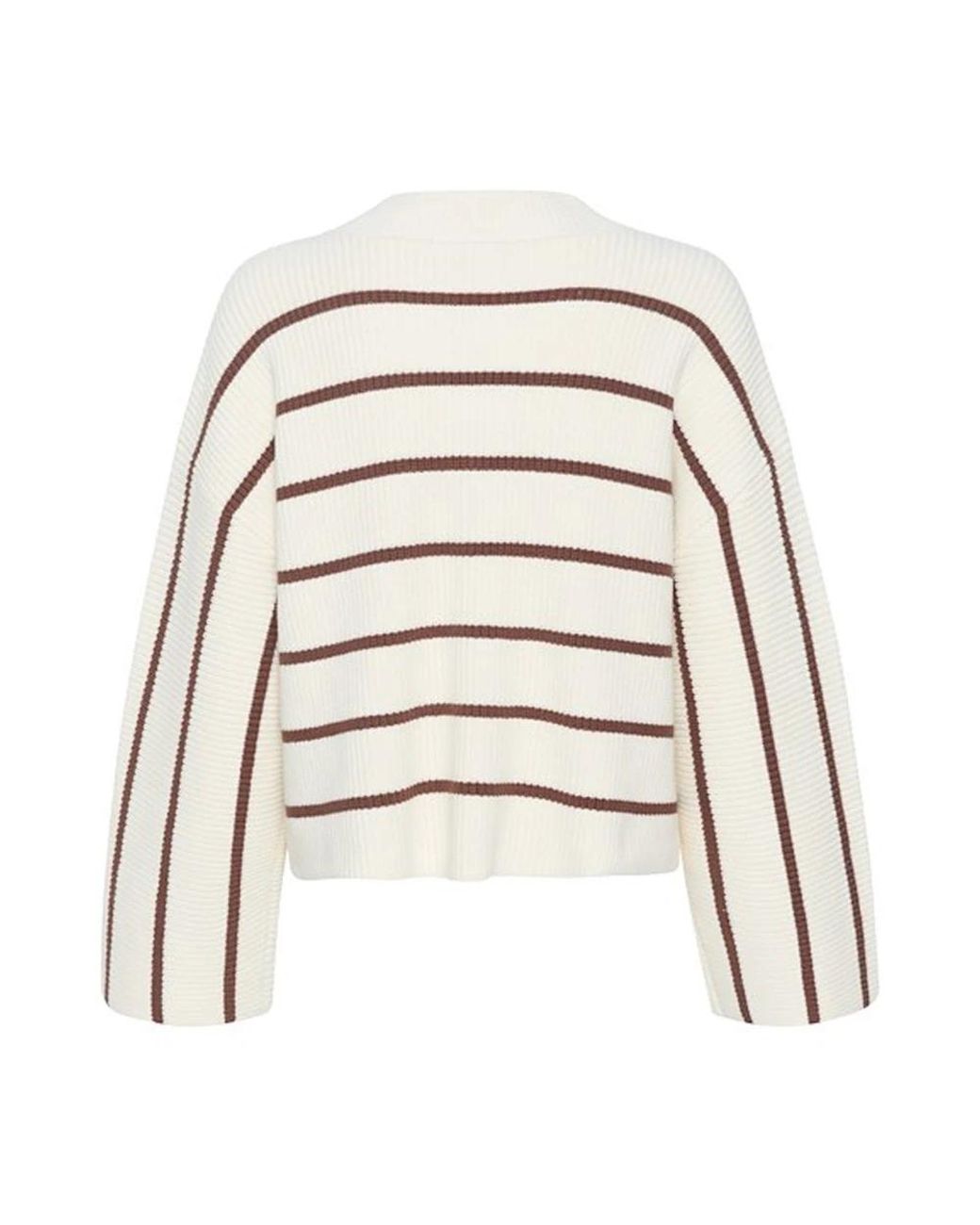 Gestuz White V-Neck Knitwear