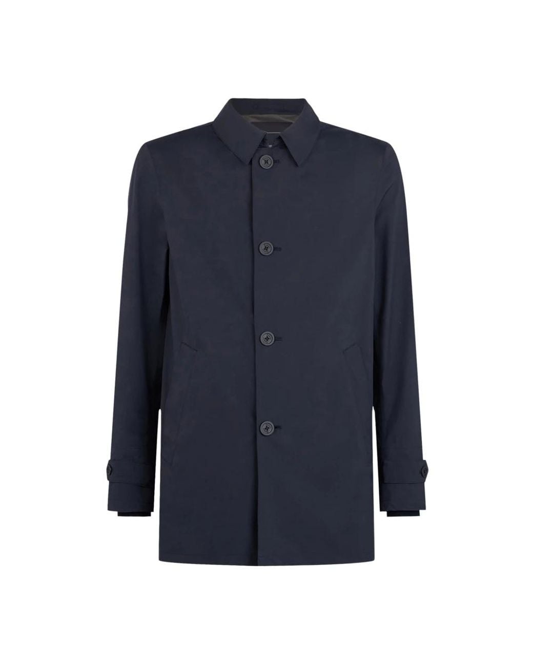 Herno Blue Single-Breasted Coats for men