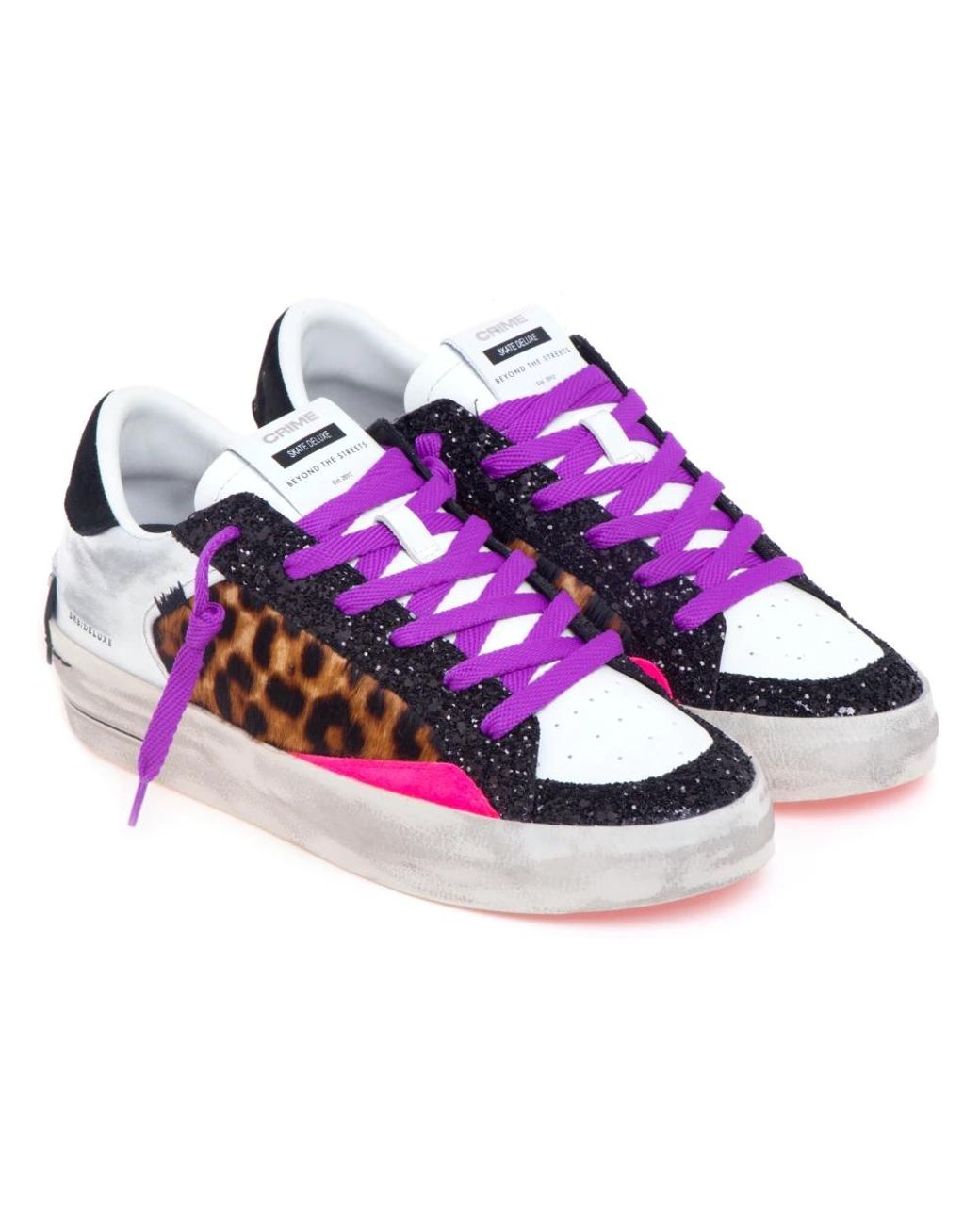 Crime London Purple Sneakers