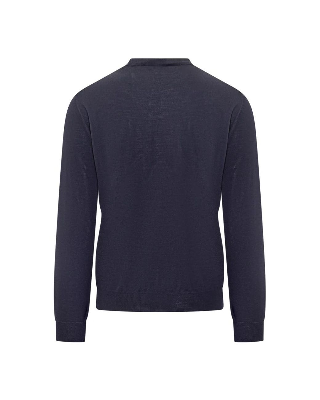FILIPPO DE LAURENTIIS Blue Round-Neck Knitwear for men