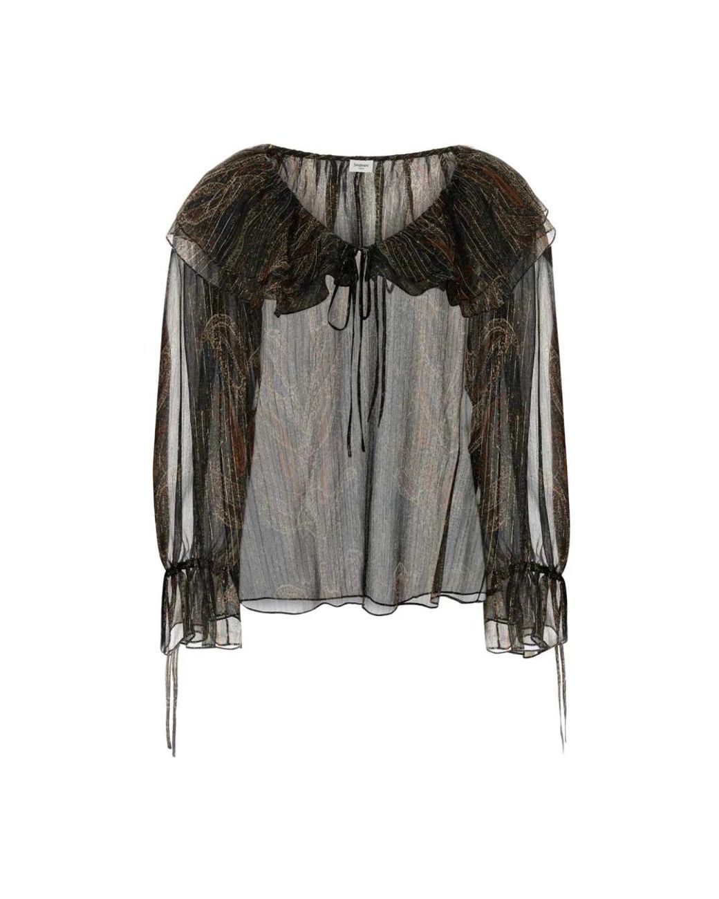 Saint Laurent Black Blouses
