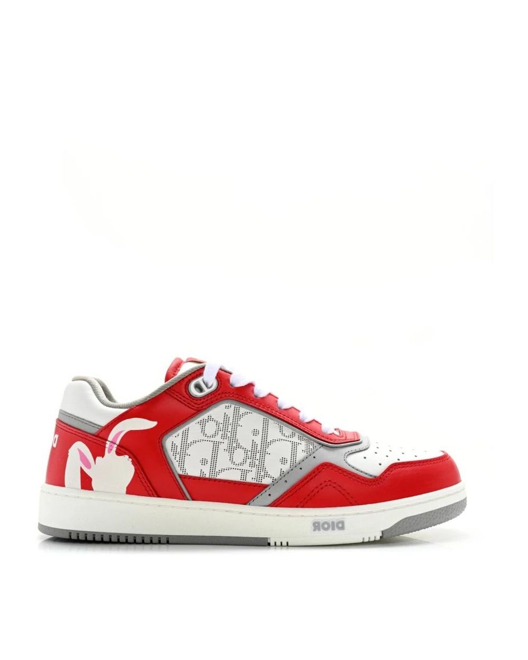 Dior Rabbit Pattern Dior Oblique Rabbit Motif Sneakers in Red for Men | Lyst