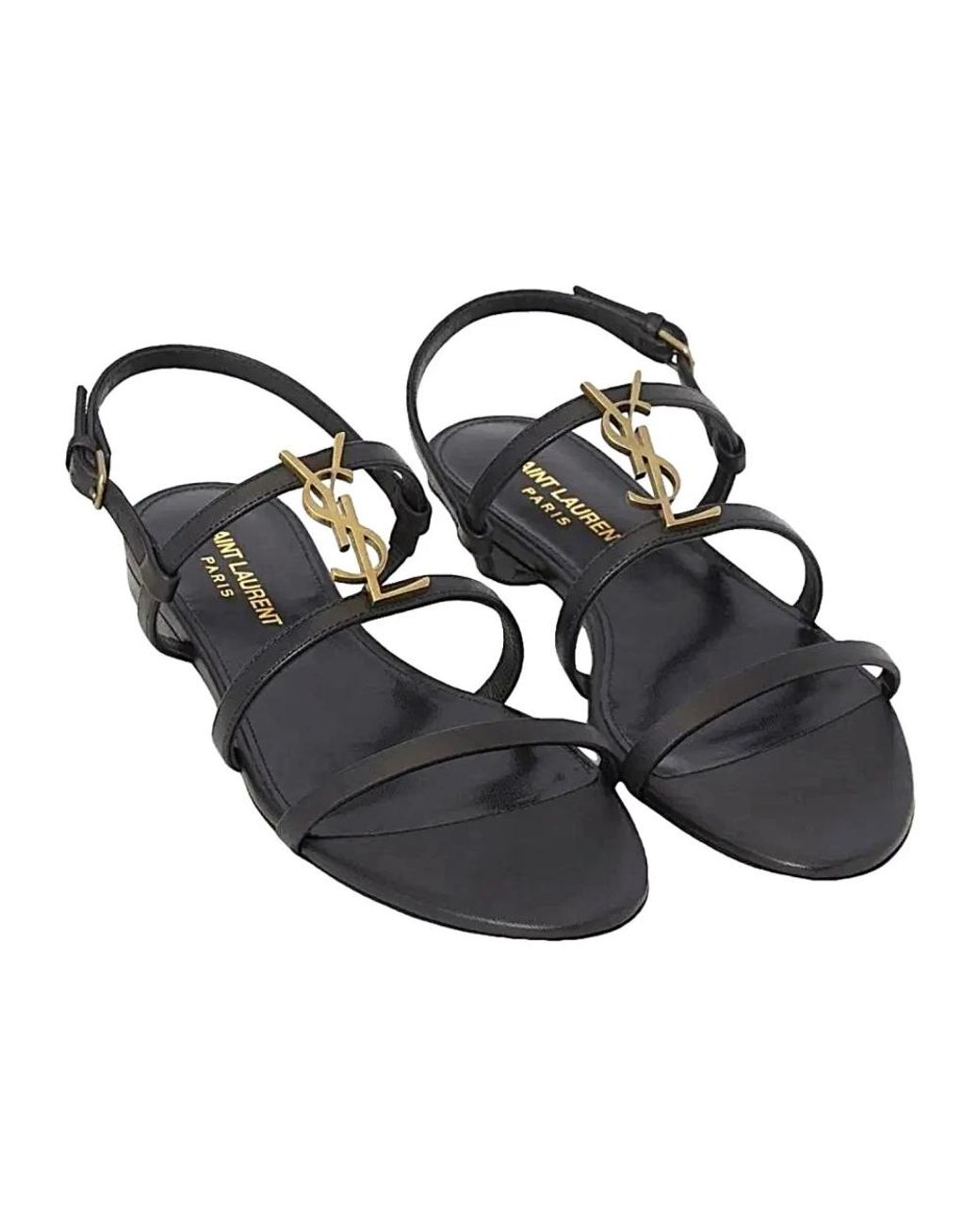 Saint Laurent Brown Flat Sandals