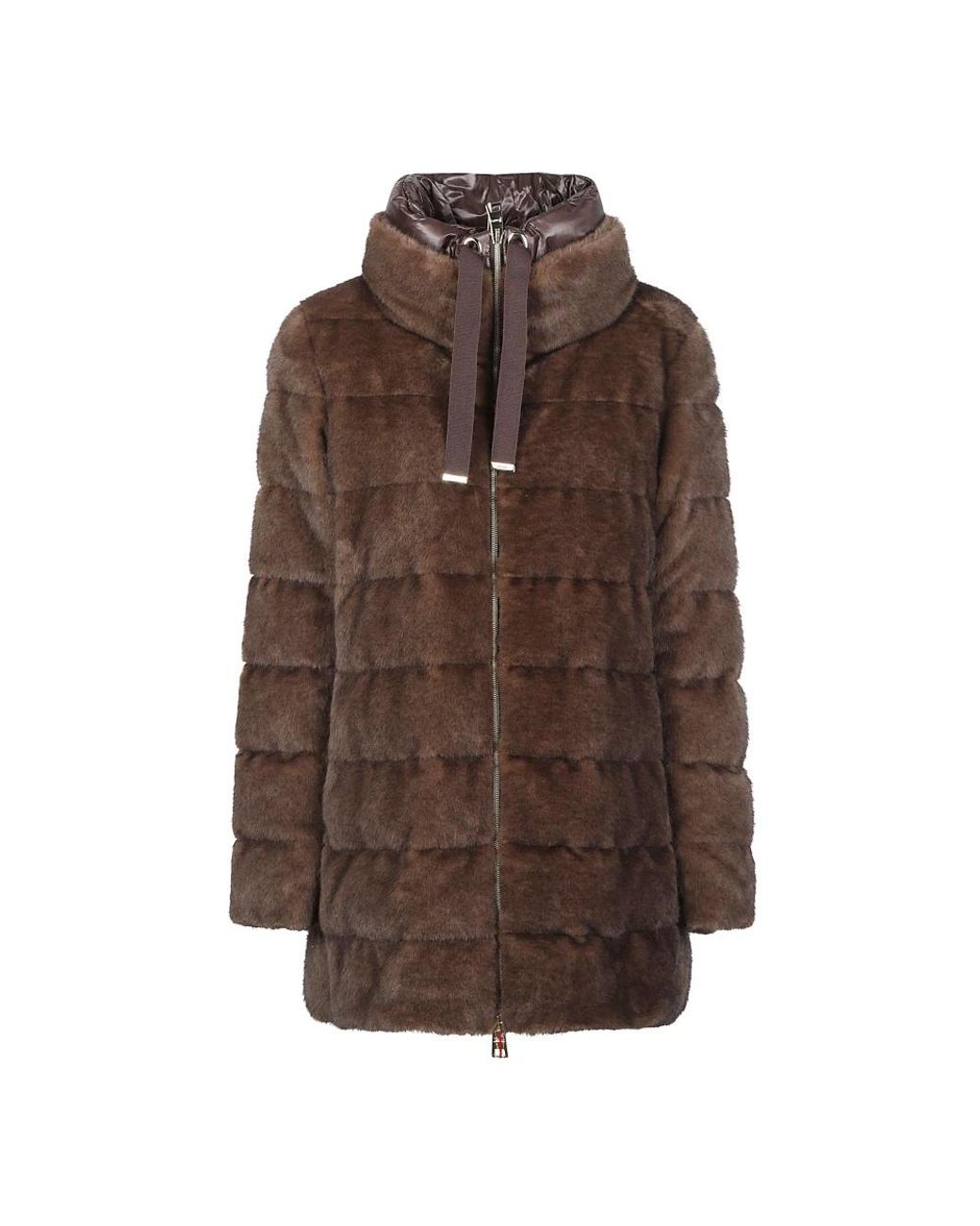 Herno Brown Faux Fur & Shearling Jackets
