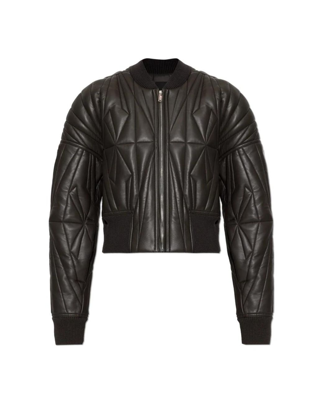 Rick Owens Geocamo Cropped Jacket in het Black